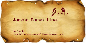 Janzer Marcellina névjegykártya